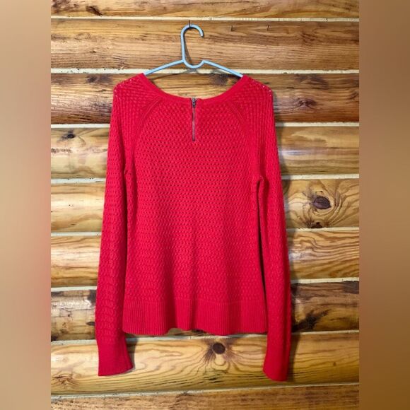 American Eagle Outfitters Red Crewneck Fuzzy Sweater Small - Picture 2 of 10